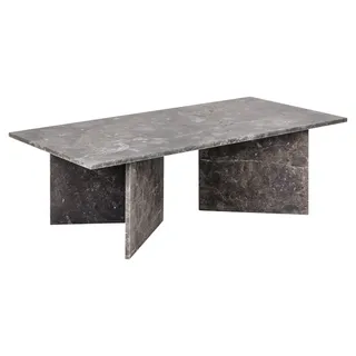ACTONA GROUP Couchtisch aus Naturstein, in Marmor Braun/Grau - 140x42x70cm (BxHxT) braun
