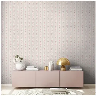 A.S. Création Vliestapete Maison Charme 10,05 m x 0,53 m 300 g Beige/Grau/Rosa/Rot/Weiß 390694