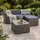 Rattan Lounge-Set grau 512469