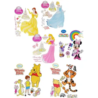 alles-meine.de GmbH 1 Set: Wandtattoo/Sticker - für Mädchen - Princess - Minnie Mouse - Winnie The Pooh - Wandsticker Aufkleber Wandaufkleber für Kinder