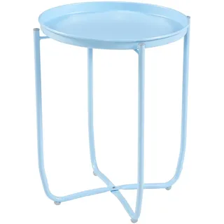 [en.casa] Sandefjord Beistelltisch Ø 40 x 53 cm Himmelblau