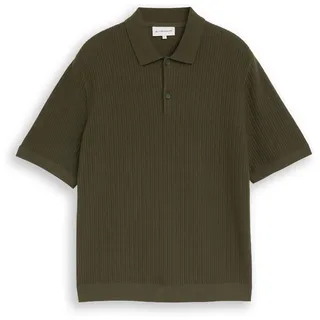 Tom Tailor STRUCTURED KNIT POLO grün L
