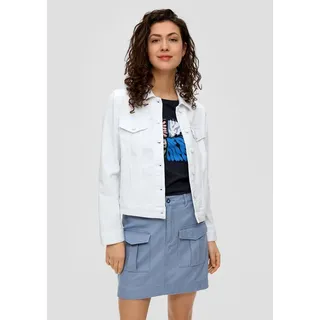 s.Oliver Funktionsjacke Indoor-Jacke Kurze Jeansjacke mit angedeuteten Brusttaschen weiß 4XL (48)