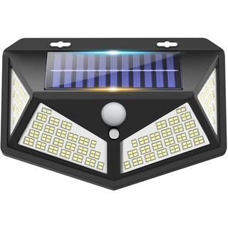 COLBOR Solarlampen für Außen mit Bewegungsmelder, 236 LED Solarleuchte IP65 Wasserdicht 3 Modi 270° 2200mAh Superhelle Solarlicht für Garten Hof Garage, Solarlampen-Außen-Solar-LED-Leuchte