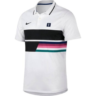 NIKE Herren Tennis-Poloshirt Kurzarm, WHITE/WHITE/BLUE VOID/BLACK, S