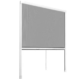 Tectake Insektenschutz Fenster 40 x 90 cm Weiß