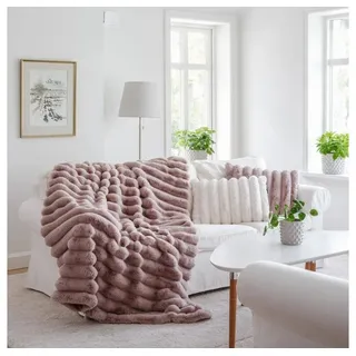 Plaid Liny Kuscheldecke von Skinnwille, Skinnwille Home rosa