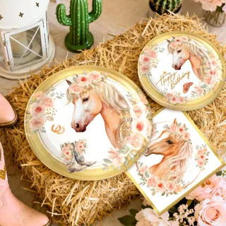 60PCS Pferde Geburtstagsdeko Pferde Geburtstag Partygeschir weltraum | 60PCS Pferde Geburtstagsdeko Pferde Geburtstag Partygeschir weltraum kindergeburtsta Deko Set Pferd Pappteller