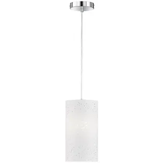 FISCHER & HONSEL LED Pendelleuchte, Dimmfunktion, LED wechselbar, Warmweiß, Designklassiker einflammig hängend Stoff Hängelampenschirm klein Ø16cm weiß