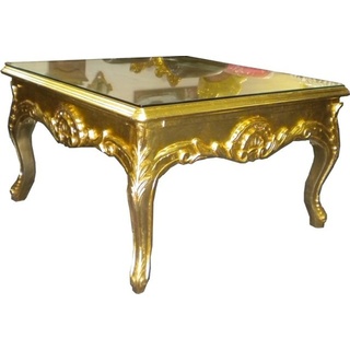 Casa Padrino Couchtisch Barock Couchtisch 70 x 70 cm Gold - Couch Tisch - Tisch - Beistell Tisch - Möbel