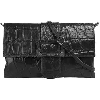 Cluty Abendtasche Leder Black