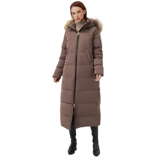Fitouch Waukee Damen Lange Daunenparka | 750+ Fillpower-Isolierung | Maxi-Jacke | Wasserabweisende Pufferjacke - M