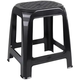 Spetebo Tritthocker Kunststoff 46 x 41 cm Schwarz