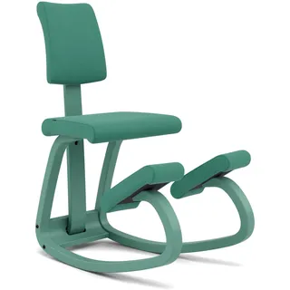 Varier Variable Plus Kniestuhl mit Rückenlehne Monochrom Grotto Grün – Ergonomischer Bürostuhl im Skandinavischen Design, Aktives Sitzen und Komfort – 10 Jahre Garantie