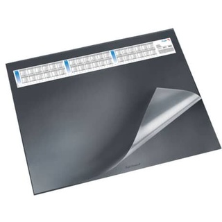 Läufer Schreibunterlage DURELLA DS - mit Vollsichtauflage, Kalender, 65 x 52 cm, schwarz