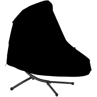 SHOPANTS Hängesessel Abdeckung Abdeckung für Schwingsessel Gartenliege Hängeliege wasserdichte Schutzhülle Oxford 420D Gewebe Abdeckplane Abdeckhaube 185 * 116 * 198cm Schwarz