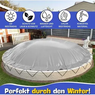 Aufblasbare Poolabdeckung Ovalpool 630 x 360 cm I Oval Pool 6,3 x 3,6 m I grau (RAL7038) - Grau