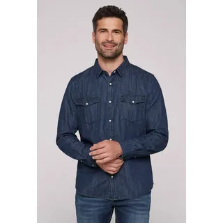CAMP DAVID Langarmhemd aus Baumwolle blau M