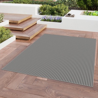 BALTA Outdoor Teppich, Flachwebteppich, ideal für draußen auf der Terrasse oder drinnen im Wohn-/Schlafzimmer, Maschinengewebt, Juteteppich-Effekt, Polypropylen, 200 x 290 cm, Schwarz