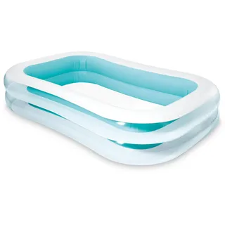Intex 56483NP - Aufblasbarer Familienpool Rechteckig, Vinyl, Mehrfarbig, 262x175x56 cm