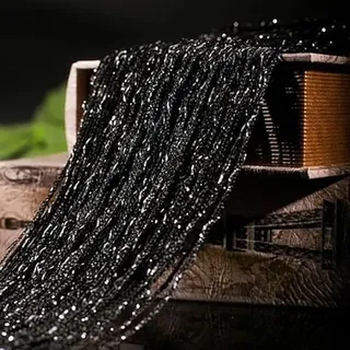 Highdi Fadenvorhang Türvorhang Insektenschutz Fliegenvorhang Perlenvorhang Fadengardine Raumteiler Sichtschutz Vorhang für Balkontür Türen Terrasse (Schwarz,1x2m)