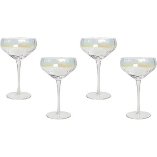 Beliani Champagnerschalen 4er Set 0,3 l