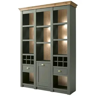 Regal  Florentina , grün , Maße (cm): B: 147 H: 207 T: 45.0