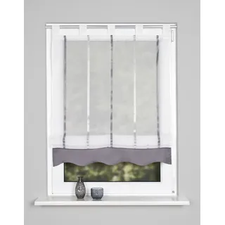HOME WOHNIDEEN Raffrollo KATHY 120 x 140 cm grau