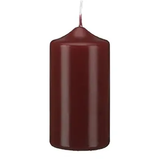 12 Spitzkopf Stumpen Kerzen Bordeaux 100 x Ø 40 mm, Kerzen in Cellophan, KOPSCHITZ Qualitätskerzen in RAL Qualität Made in Germany, Kerzen, Anlass, Advent, Weihnachten, Festtag, Festtagskerzen
