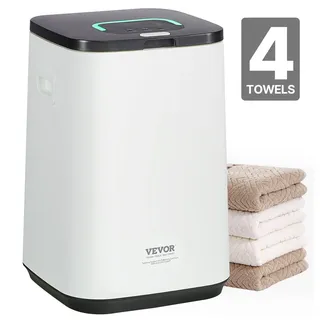 Vevor 20L großer Handtuchwärmer-Eimer, Handtuchwärmer mit LED-Bildschirm und U-förmiger Kontrollleuchte, intelligenter Handtuchwärmer mit einstellbarem Timer für Badezimmer, Bademantel, Decke und Pyjama, automatische Abschaltung, weiß