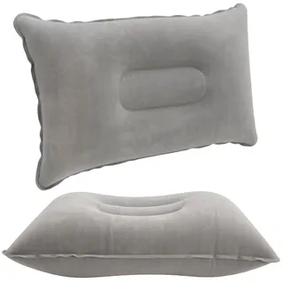 Intirilife Aufblasbares Kissen 33,5 x 22 cm Grau
