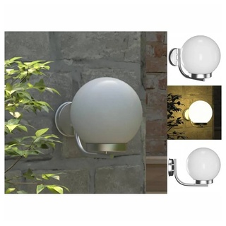 vidaXL Gartenleuchte Außenwandleuchte Kugel-Design Gartenlampe Gartenleuchte außen weiß