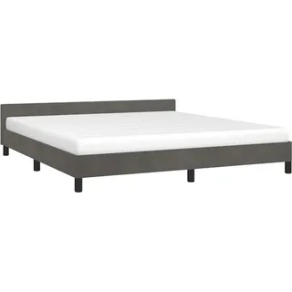 vidaXL Bettgestell 160 x 200 cm Dunkelgrau