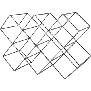 Echtwerk Weinregal für 8 Flaschen, Flaschenregal freistehend, Weinflaschenhalter, Weinlagerung, Weinaufbewahrung, Weinständer, aus Eisen, 46 x 16,6 x 31 cm , Black-Edition