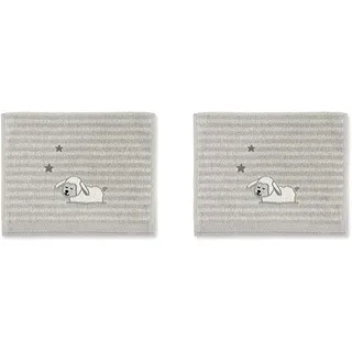 Sterntaler Kinderhandtuch Schaf Stanley, Alter: ab 0 Monate, 50 x 30 cm, Grau (Packung mit 2)