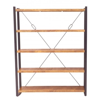 Bücherregal Retro 140x200x35 aus indischem Mango-Massivholz
