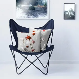 Apelt Dekokissenhülle Weihnachtsschmuck 6204 46x46 cm | grau - grau