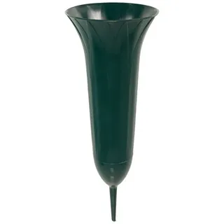 Florists Products Bodenvase Grabvase Dunkelgrün 31cm 5er Set mit Erdspieß - Eleganter, 5 Stück grün