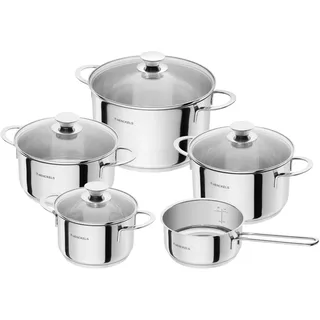 henckels by zwilling Reflection Kochtopf-Set 5-tlg. Kochtopf + Glasdeckel