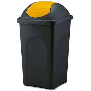 Mülleimer, Abfalleimer Multipat, 60 Liter, mit Schwingdeckel, gelb