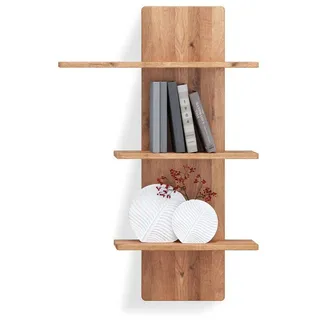 Wandboard Regal Wandregal mit 3 Regalböden ANDINO Massivholz Wildeiche geölt