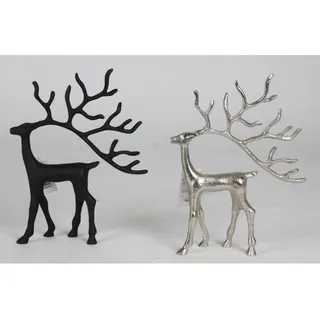 BURI Dekofigur BURI Rentier Metall Dekoration Christmas Figur Fenster Tisch Advent