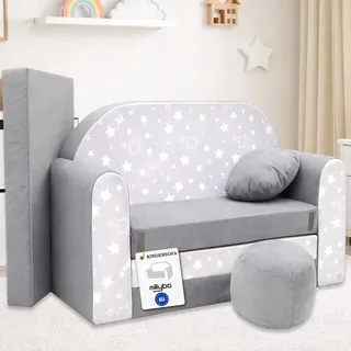 millybo Kindersofa Kinder Couch mit Schlaffunktion ausklappbar 3in1 Kinder Sofa Spielsofa mit Bettfunktion Mädchen Jungen Sitzsack Minisofa Schlafsofa Kinderzimmer Schlafsessel (A39)