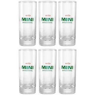 Jassas Griechische Feinkost Ouzo Gläser Mini Mytilini 6 Stück | 14cl Füllmenge