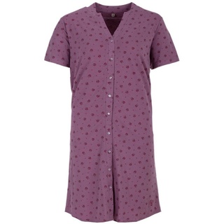 zeitlos Nachthemd Nachthemd Kurzarm - Blüten Knopfleiste rot XL