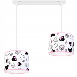 Light-Home Kinderzimmer Hängelampe - Deckenlampe aus Metall mit Stoff-Lampenschirm - E27 Fassung
