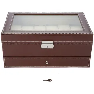 Schmuckkästchen, Tragbarer Uhrenorganizer, 12 Fächer Für Damen Und Herren, Reisering, Sonnenbrille - Crezuo