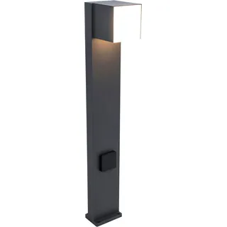 LED Außen-Wandleuchte LUTEC "CUBA" Lampen Gr. Höhe: 75 cm, grau (anthrazit) Außenwandleuchten drehbar