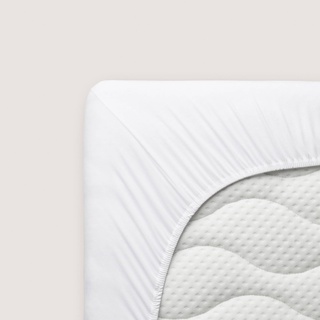 schlafgut Spannbettlaken Premium 90 x 220 cm Baumwolle Weiß