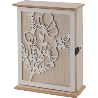 Schlüsselkasten Aus Holz Zur Wandmontage, Schlüsselschrank Mit 6 Haken, Schlüsselkasten Aus Holz Für Eingänge, Schlafzimmer Und Flure – 26 X 20 X 6 Cm